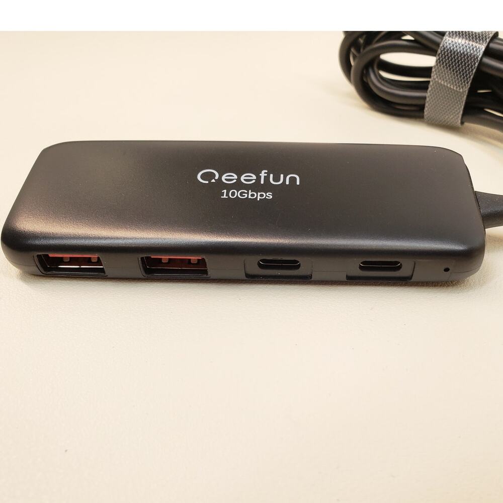 Qeefun 10Gbps USB 3.2 Gen 2 Multiport Hub (2 USB-A & 2 USB-C Data Ports)